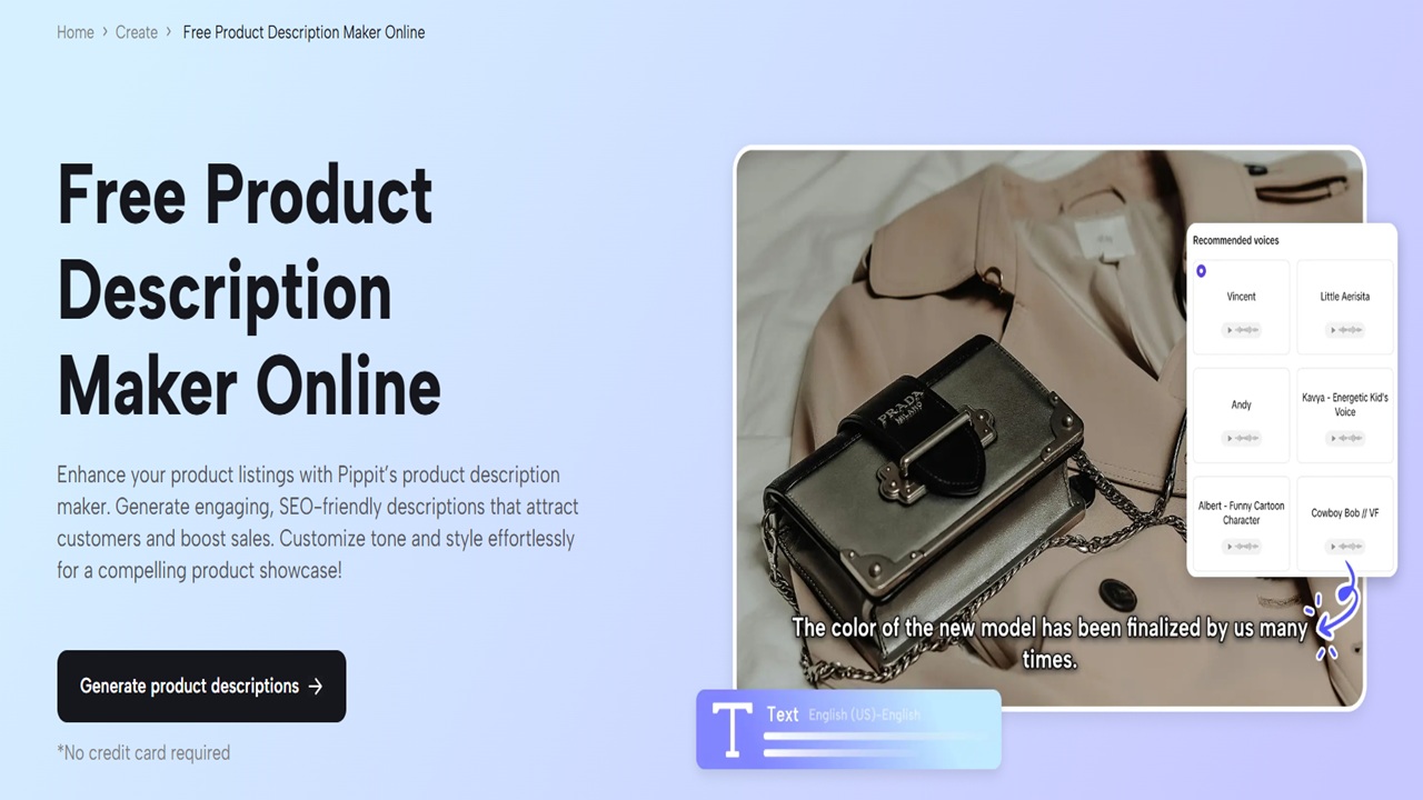 Using Pippit AI Product Description Generator for an Online Store